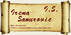 Irena Samurović vizit kartica